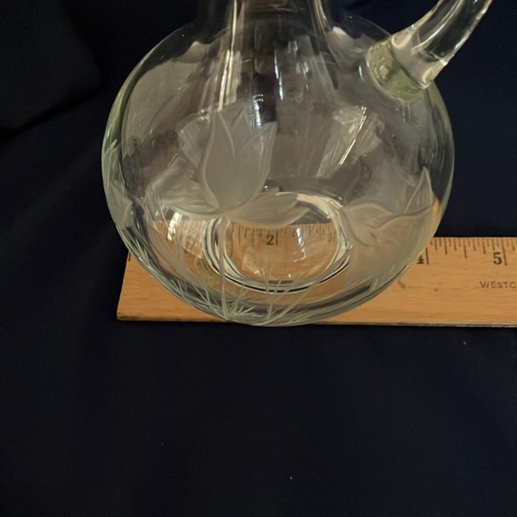 Vintage Cut Etched Crystal Cruet Set With Stoppers - Picture 8 of 10